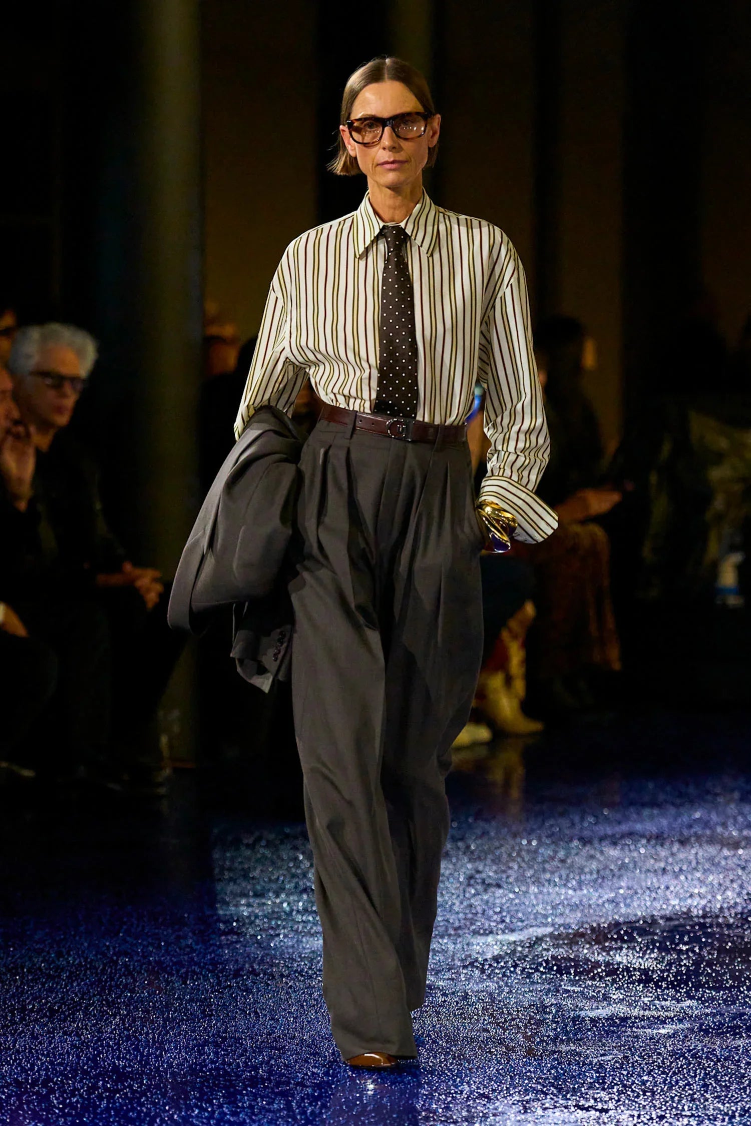 Wide Leg Pants in Wool Chiné - Antonioli.eu