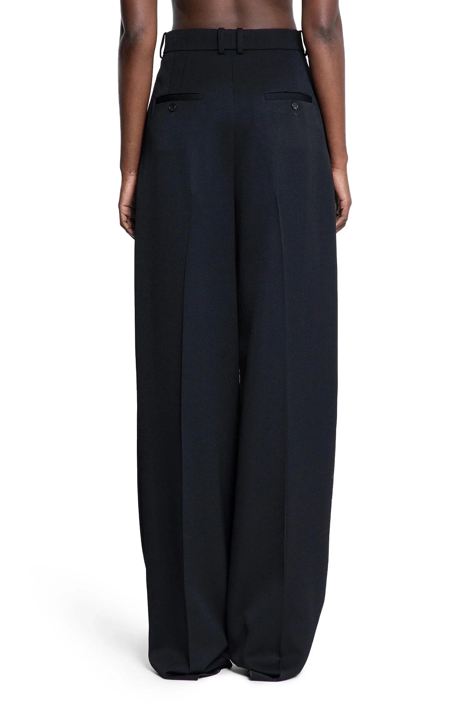 Wide Leg Pants in Grain De Poudre - Antonioli.eu