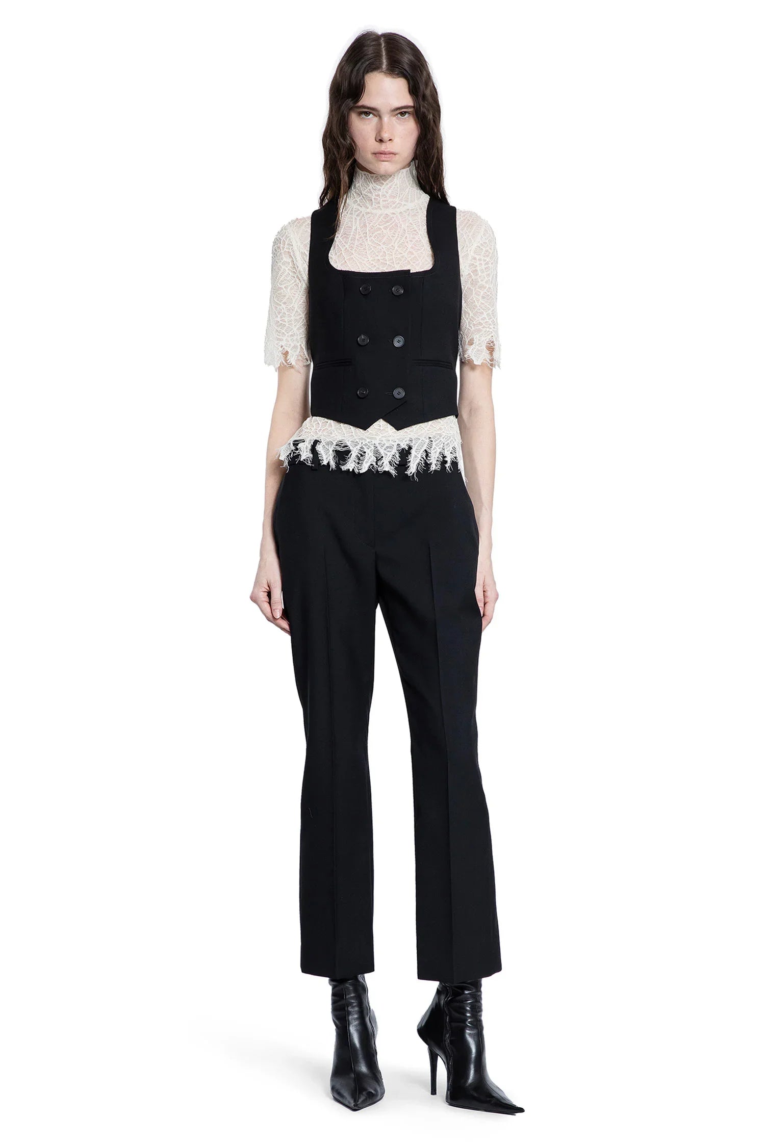 Kickback Wool Gabardine Trousers - Antonioli.eu