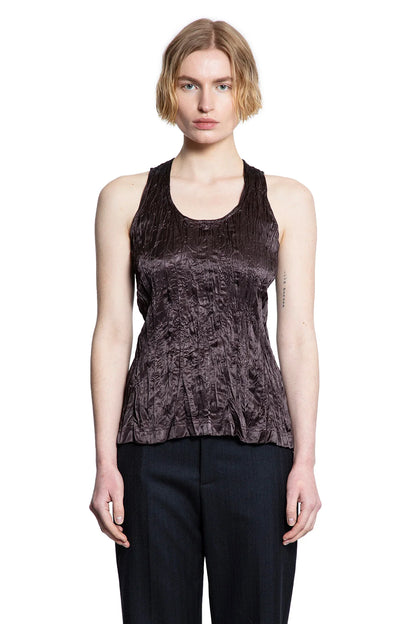 Crushed Slick Viscose Tank Top - Antonioli.eu