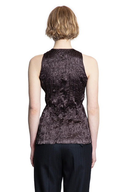 Crushed Slick Viscose Tank Top - Antonioli.eu