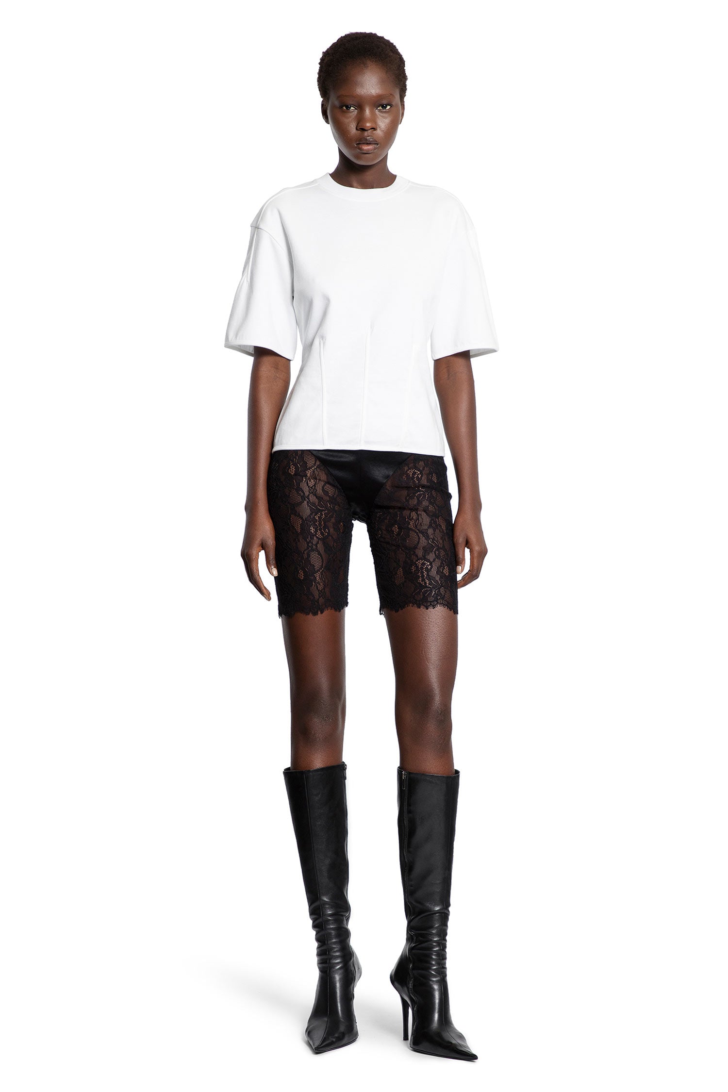 Biker Shorts in Lace and Satin - Antonioli.eu