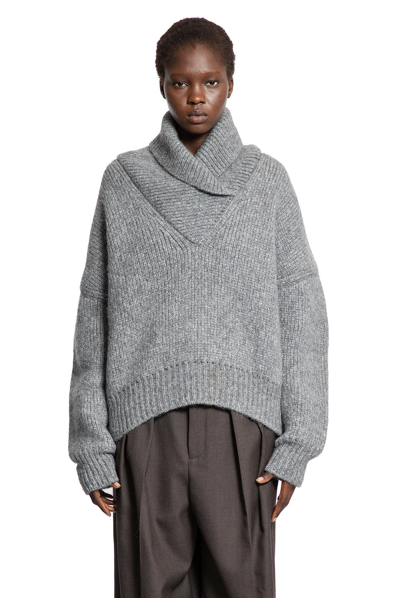 Shawl Sweater in Chunky Knit - Antonioli.eu