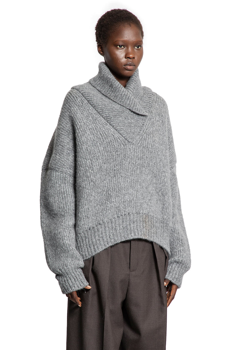 Shawl Sweater in Chunky Knit - Antonioli.eu