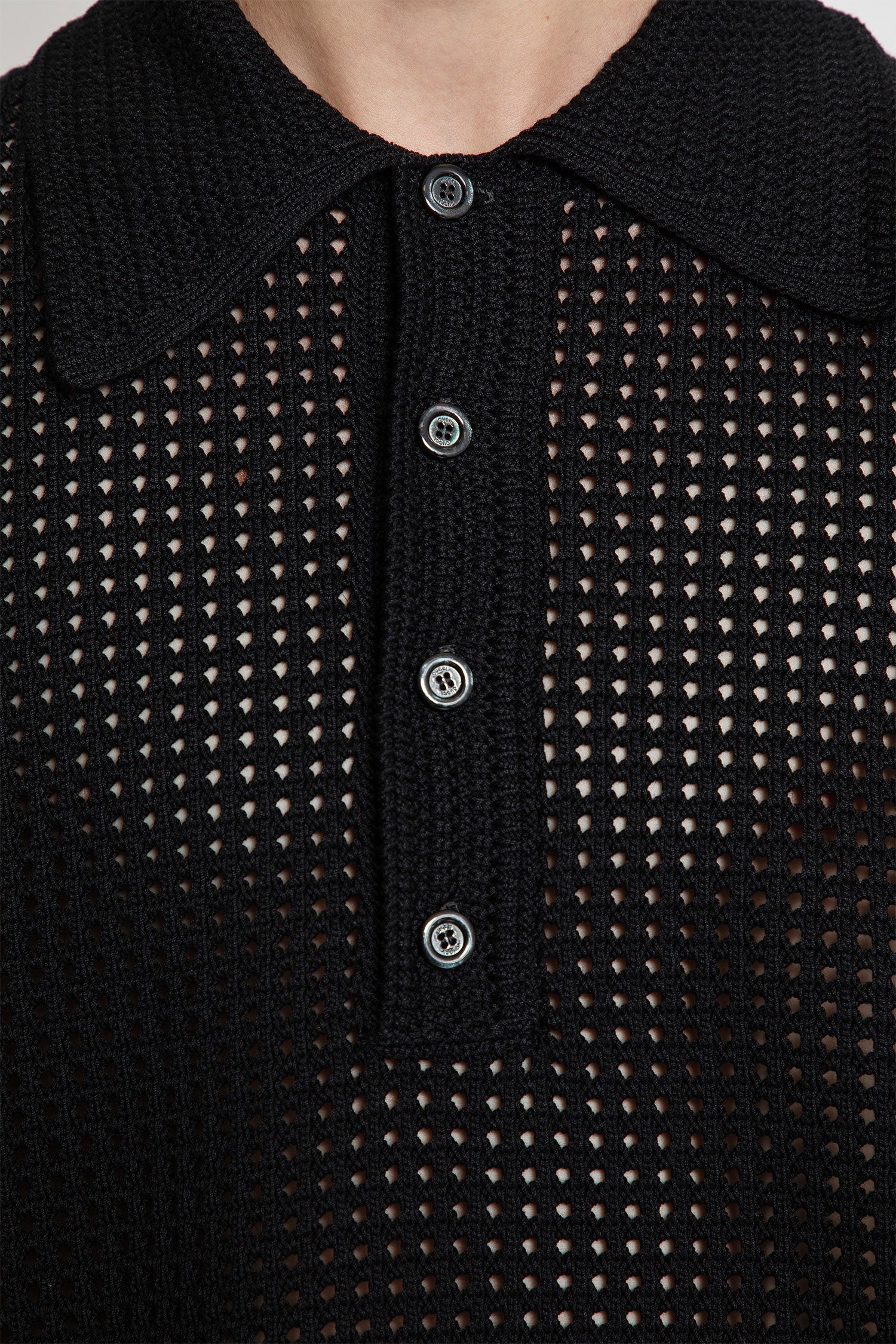 Crochet Knit Polo Shirt - Antonioli.eu