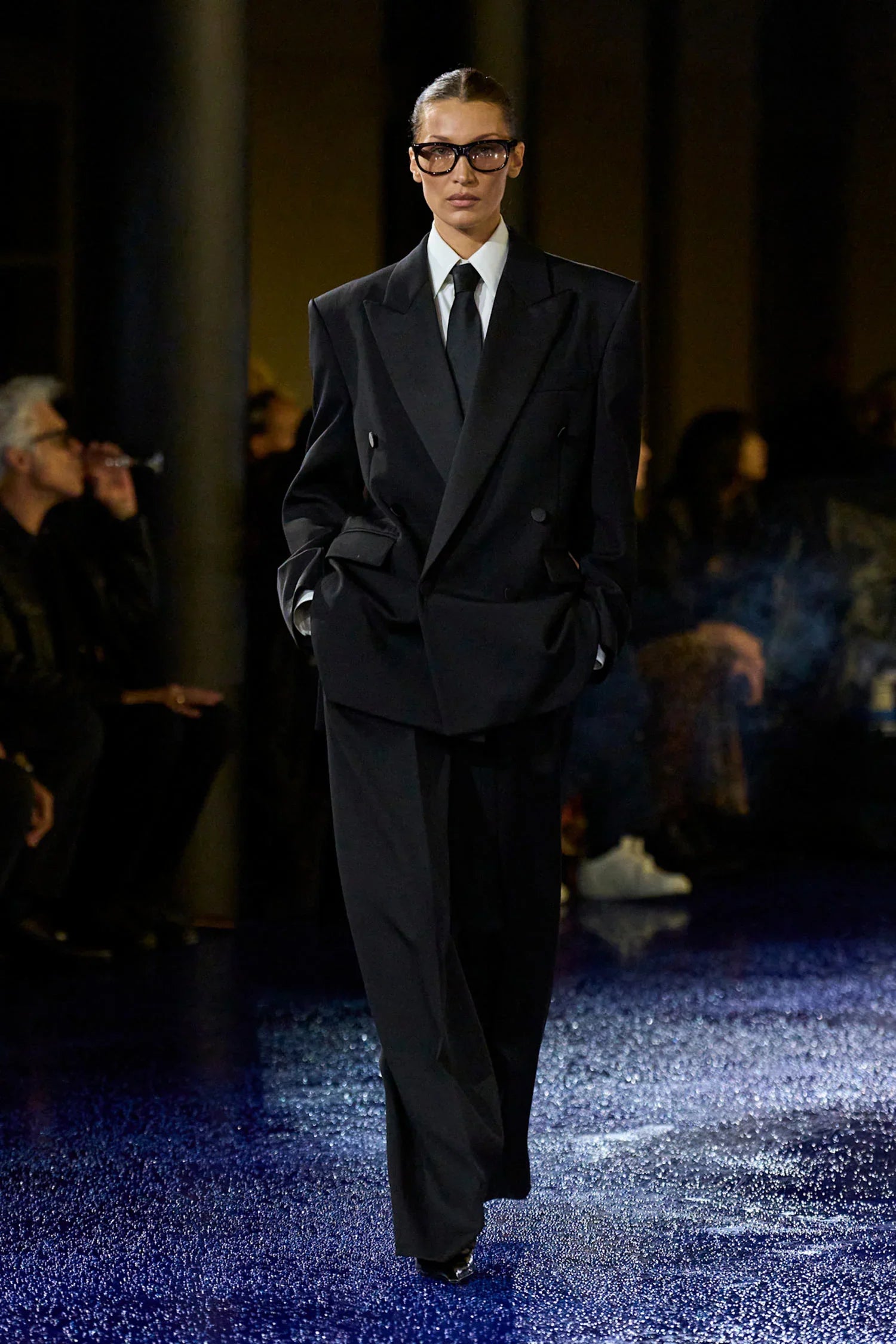 Tuxedo blazer in Grain de Poudre - Antonioli.eu
