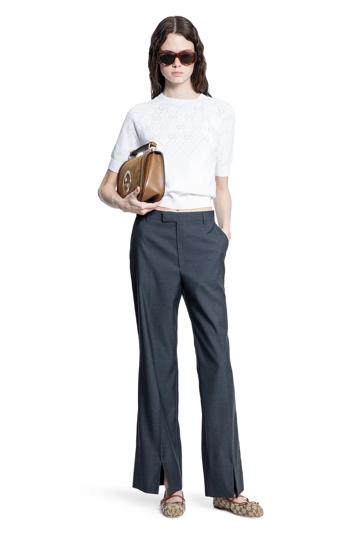 Flared tailored Trousers - Antonioli.eu