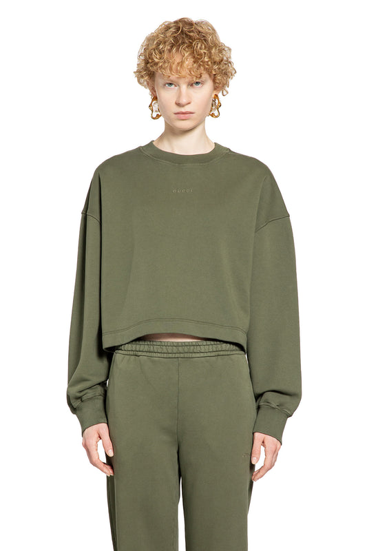 Cropped Sweatshirt In Cotton