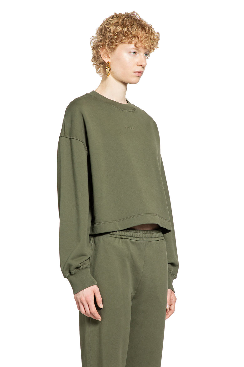 Cropped Sweatshirt In Cotton