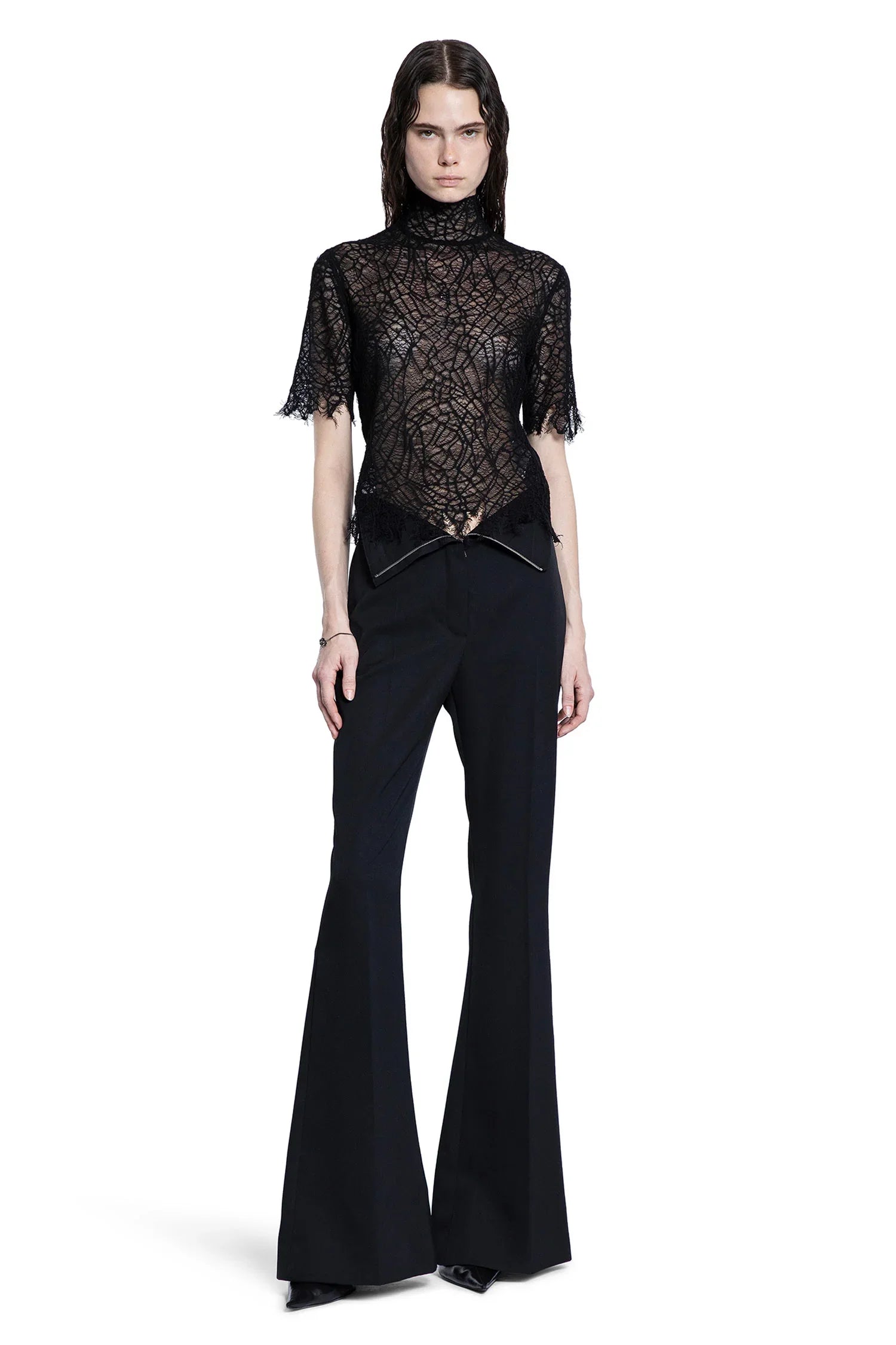 Cobweb Lace Turtleneck Top - Antonioli.eu