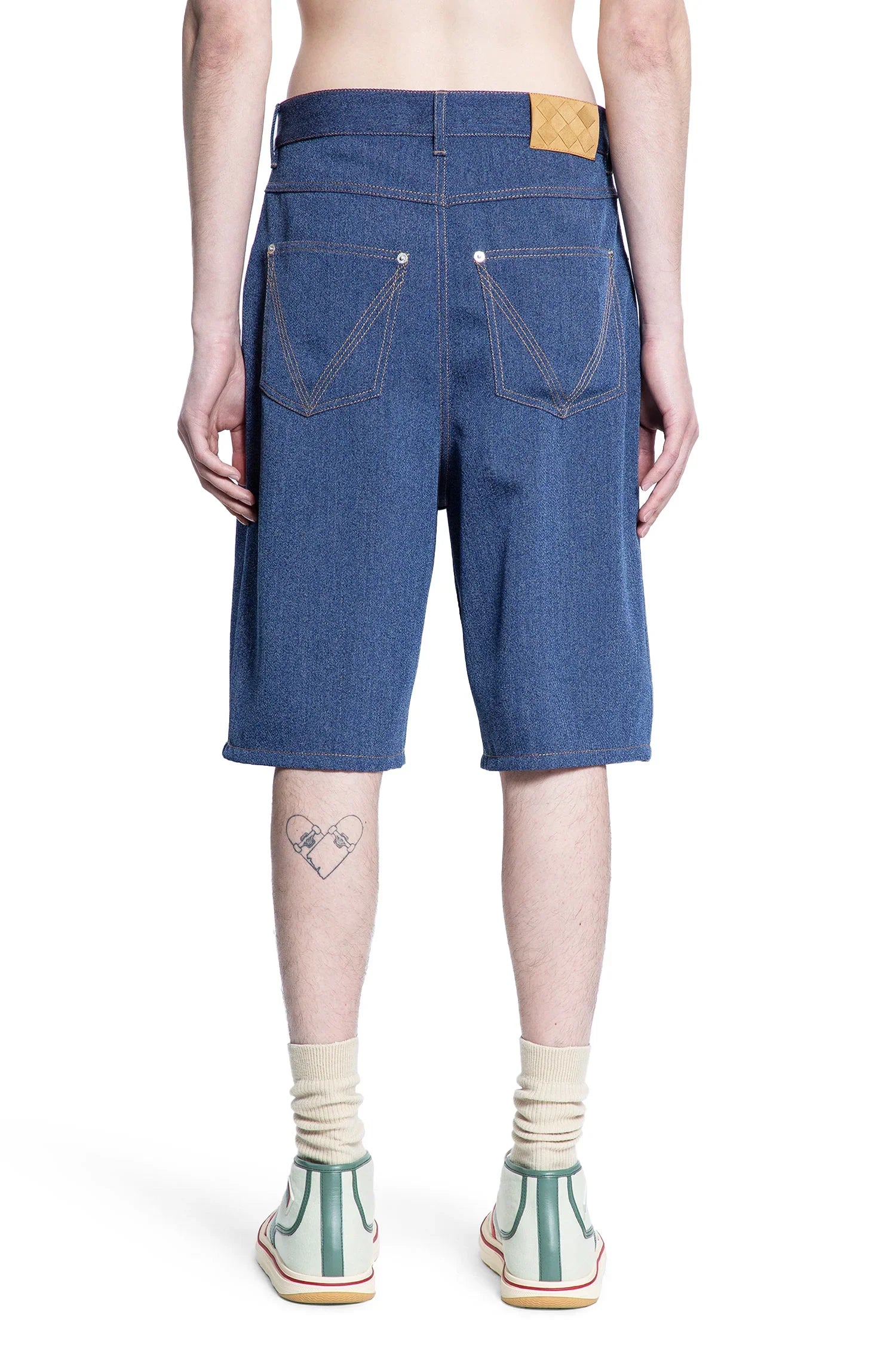 Mélange Wool Cotton Drill Shorts - Antonioli.eu