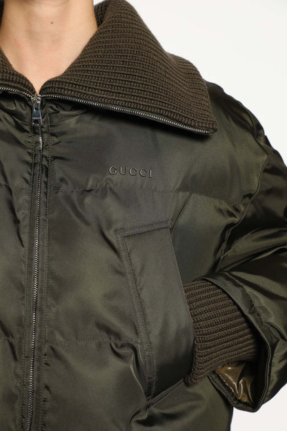 Fine Nylon Gabardine Puffer Jacket