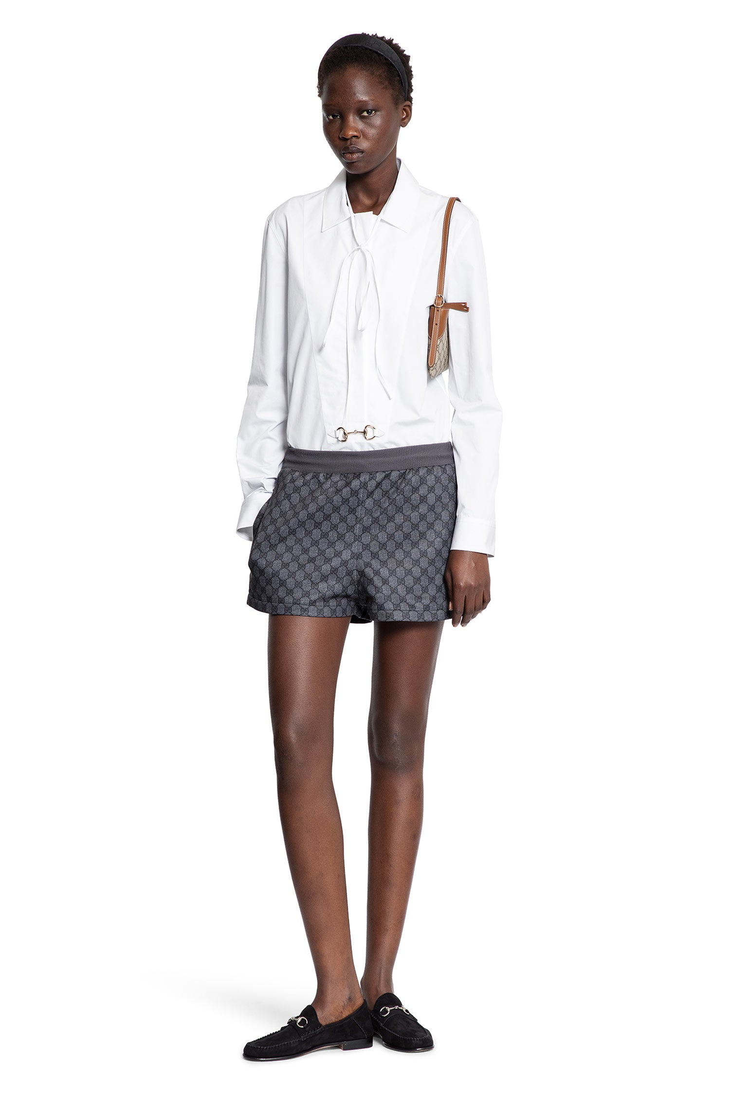 Cotton Poplin Horsebit Shirt - Antonioli.eu