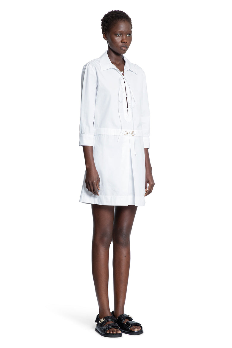 Cotton Poplin Horsebit Shirt Dress - Antonioli.eu