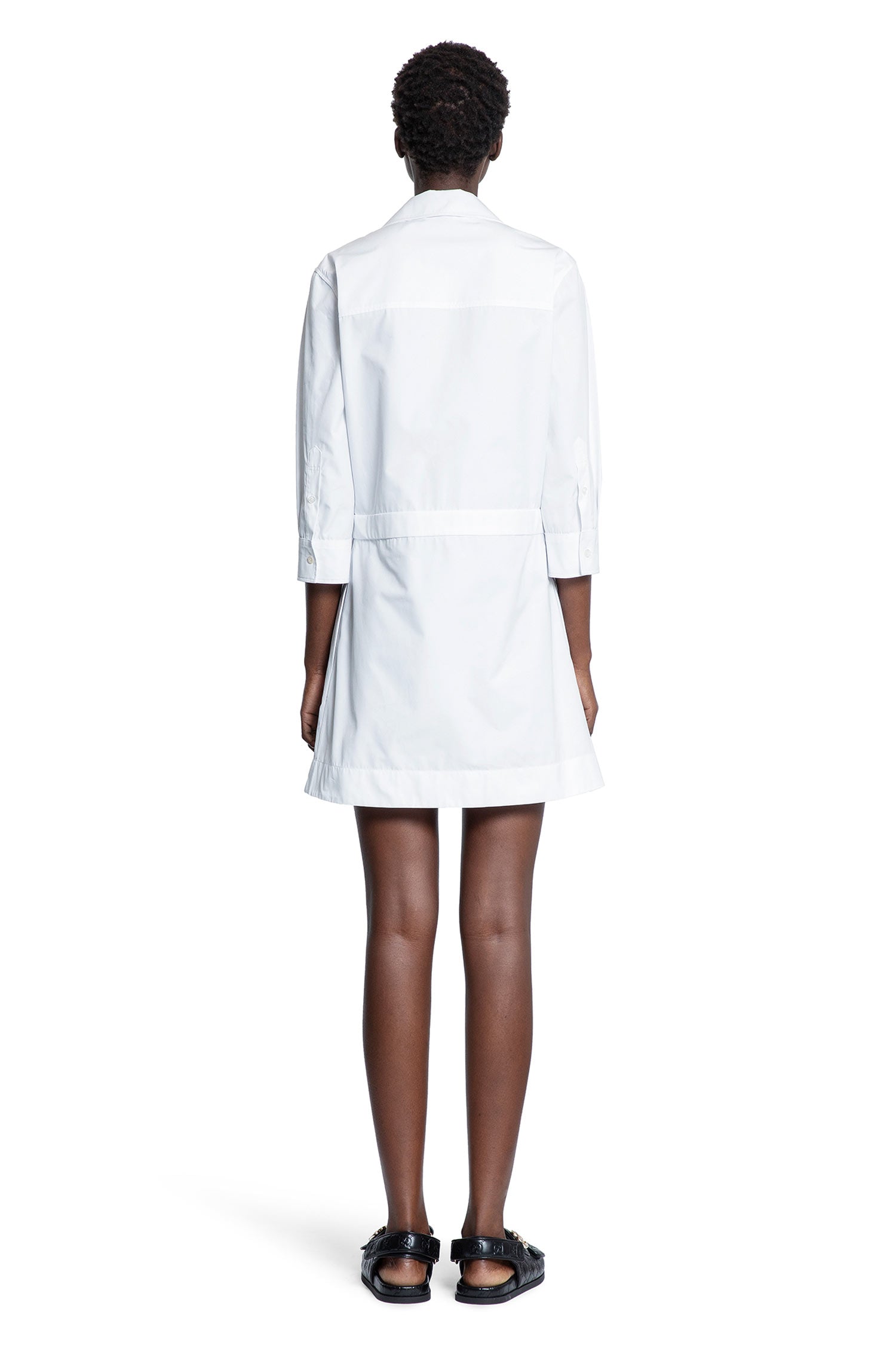 Cotton Poplin Horsebit Shirt Dress - Antonioli.eu