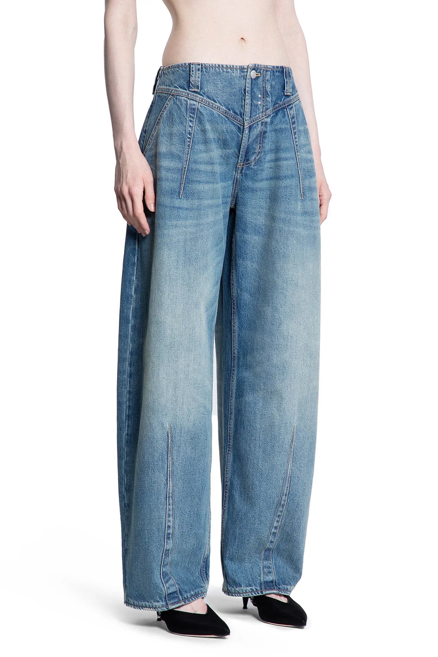 ALEXANDER MCQUEEN WOMAN BLUE JEANS - Antonioli.eu