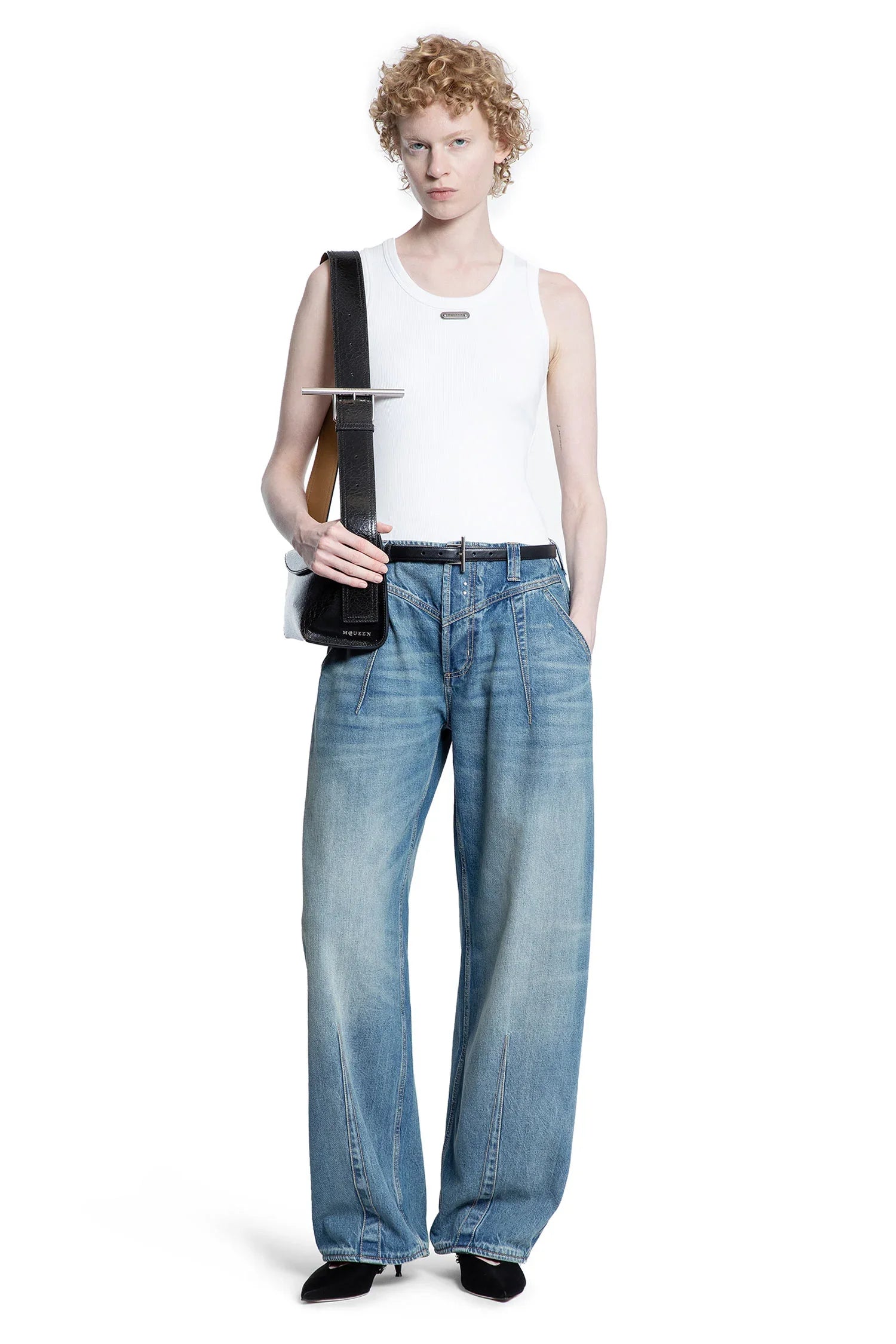 ALEXANDER MCQUEEN WOMAN BLUE JEANS - Antonioli.eu