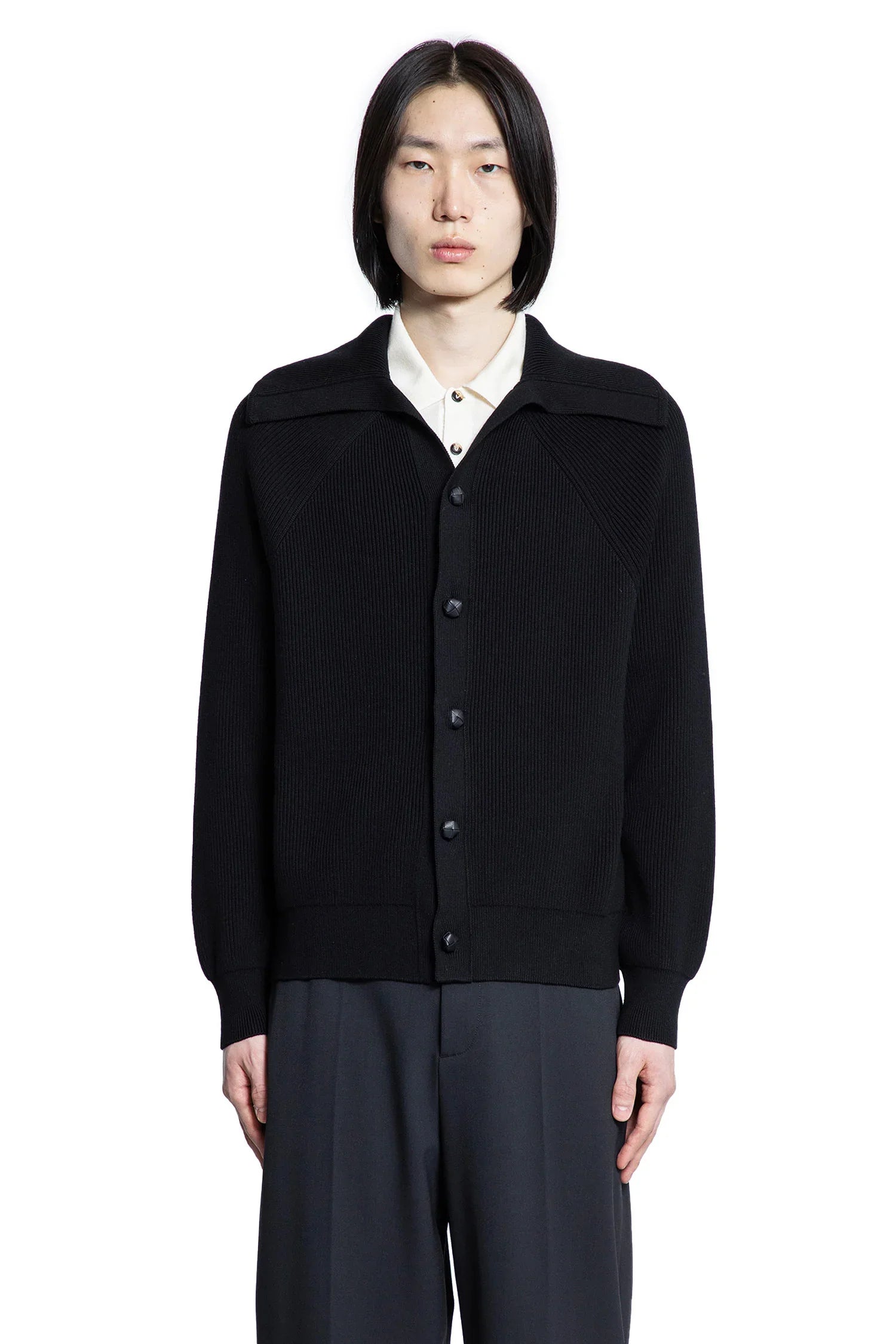 Cotton English rib Cardigan - Antonioli.eu