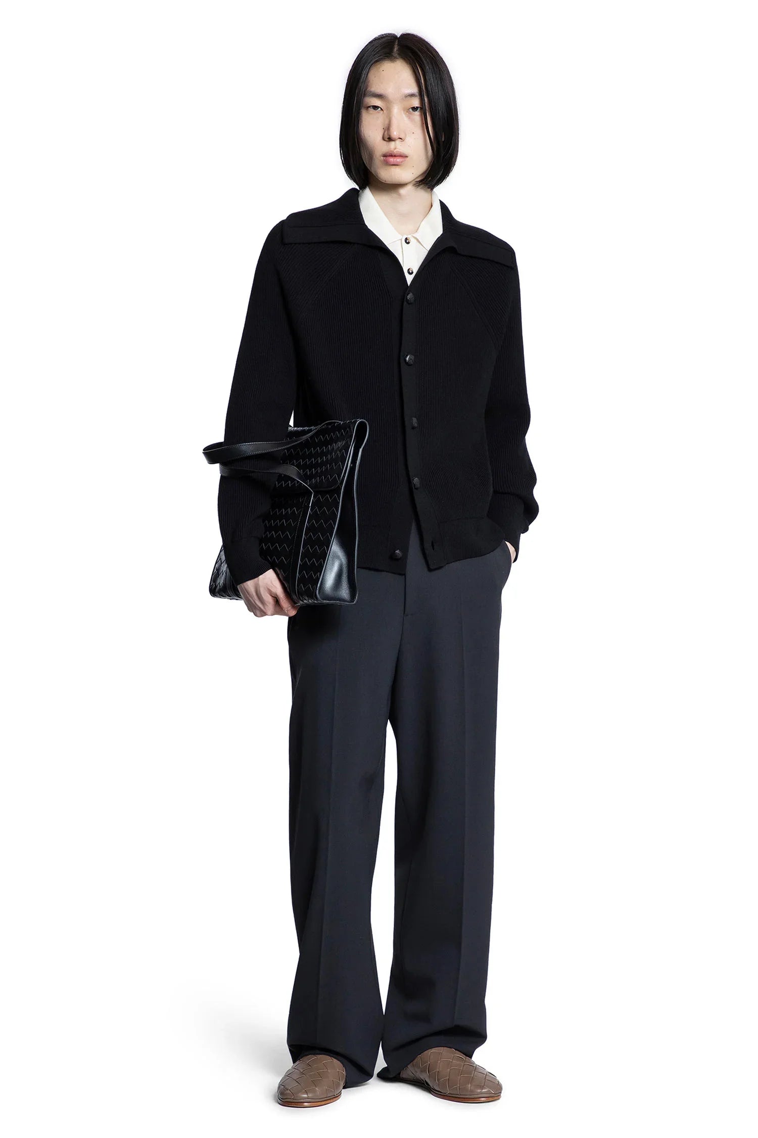 Cotton English rib Cardigan - Antonioli.eu