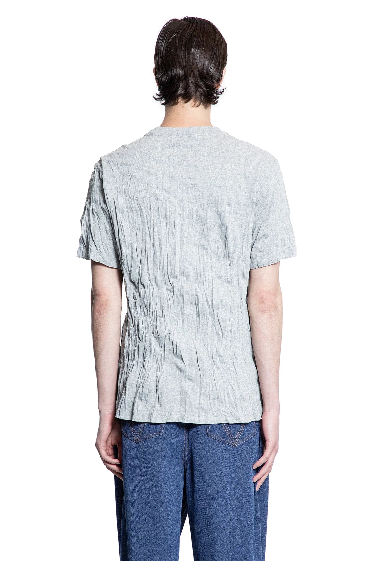 Crushed Cotton Printed Jersey T-Shirt - Antonioli.eu