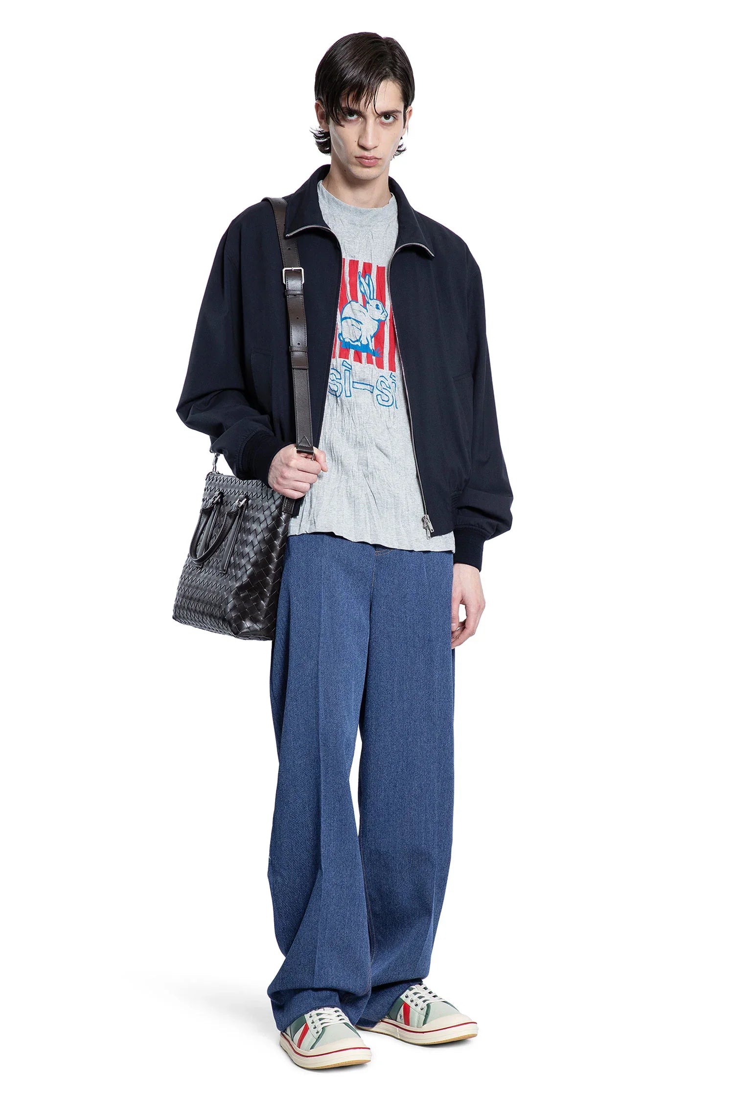 Crushed Cotton Printed Jersey T-Shirt - Antonioli.eu
