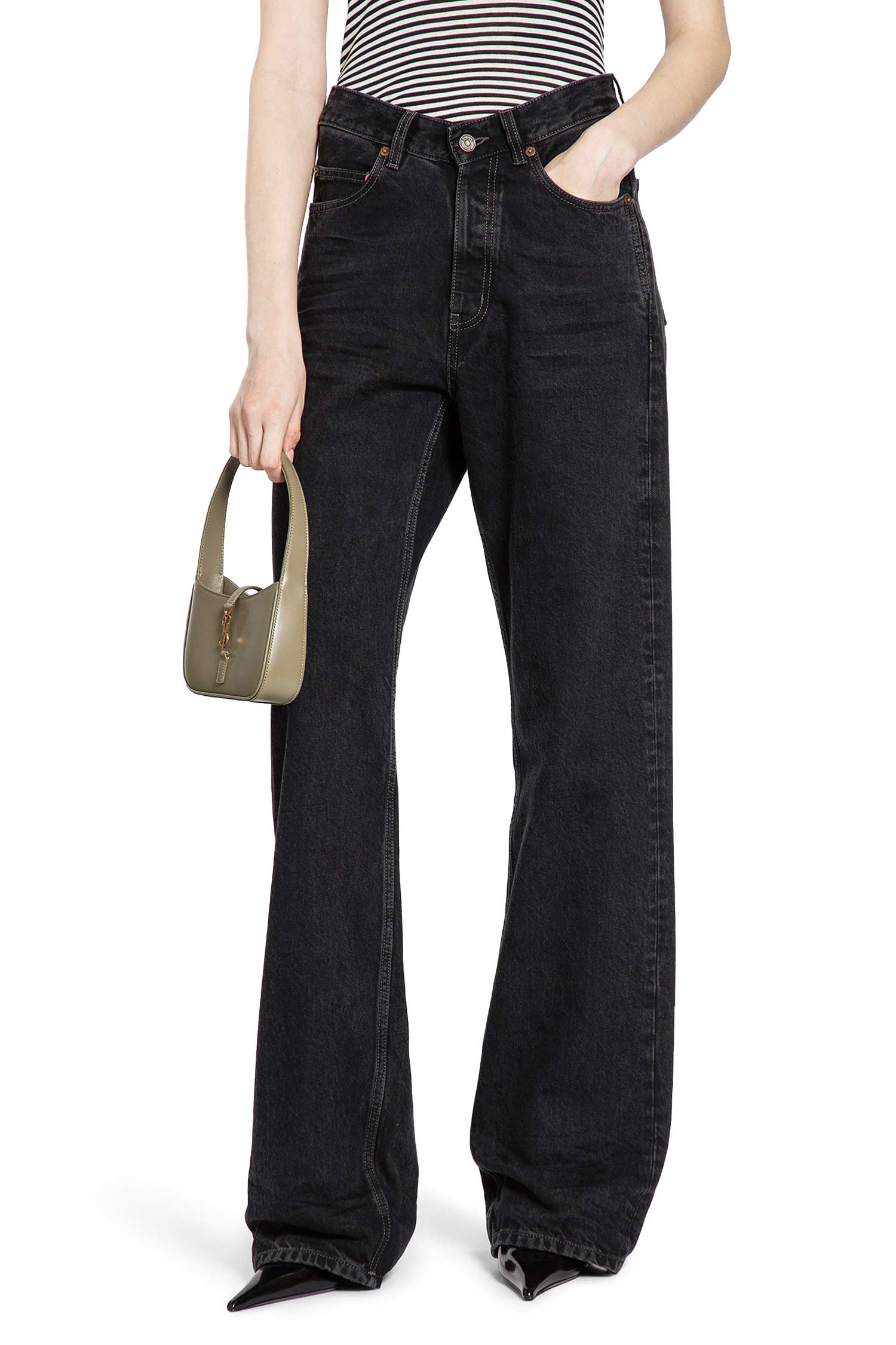V-Waist Long Baggy Jeans - Antonioli.eu