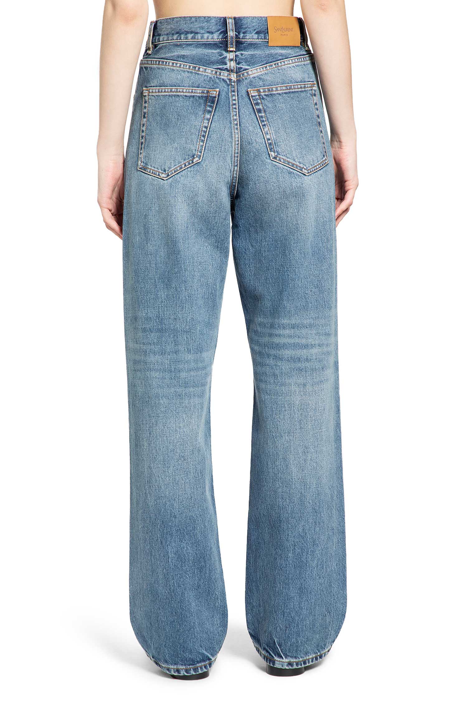 V-Waist Long Baggy Jeans