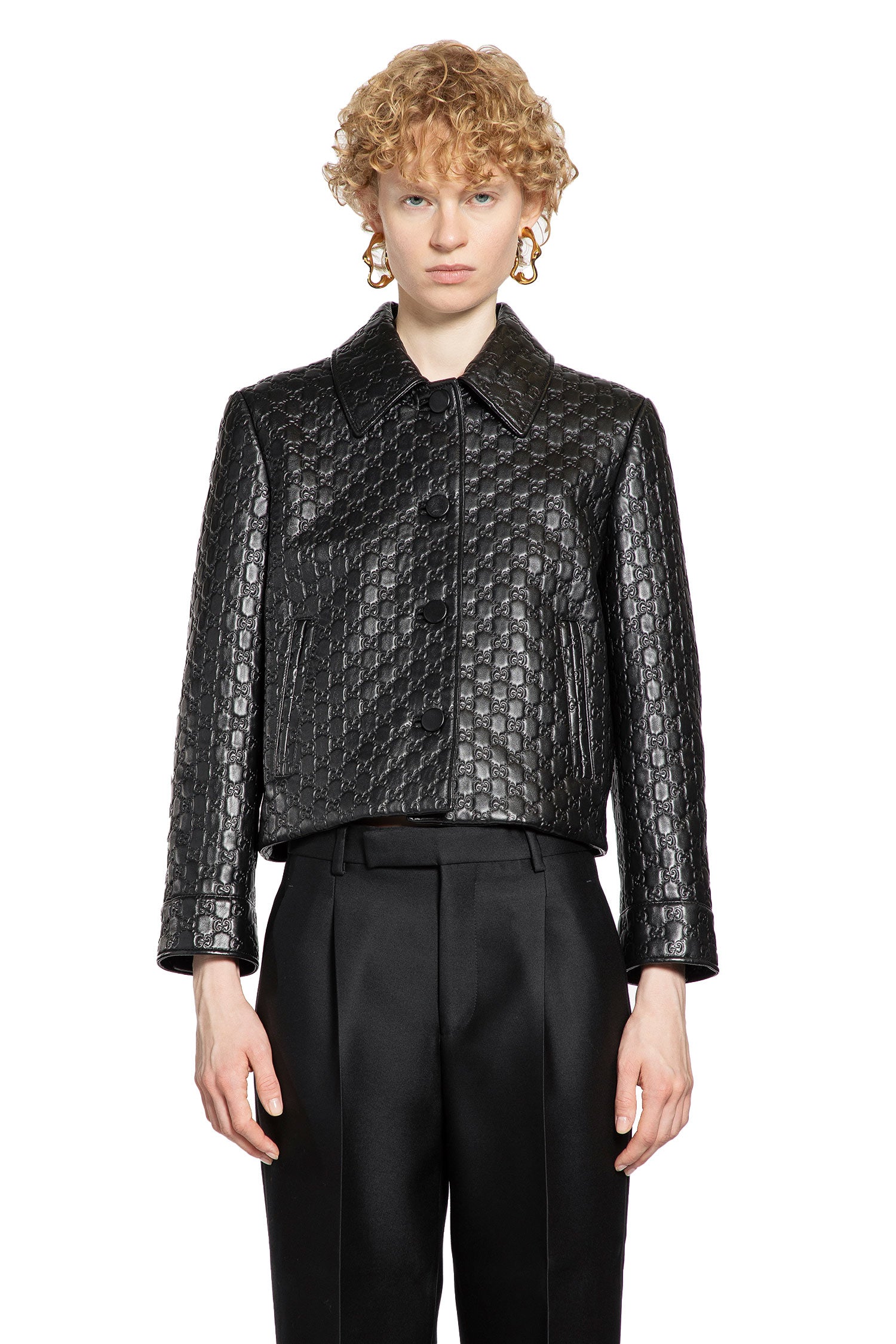 Oversized Bomber Leather Jacket