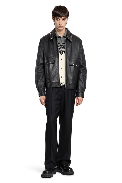 Studded Leather Aviator Jacket - Antonioli.eu