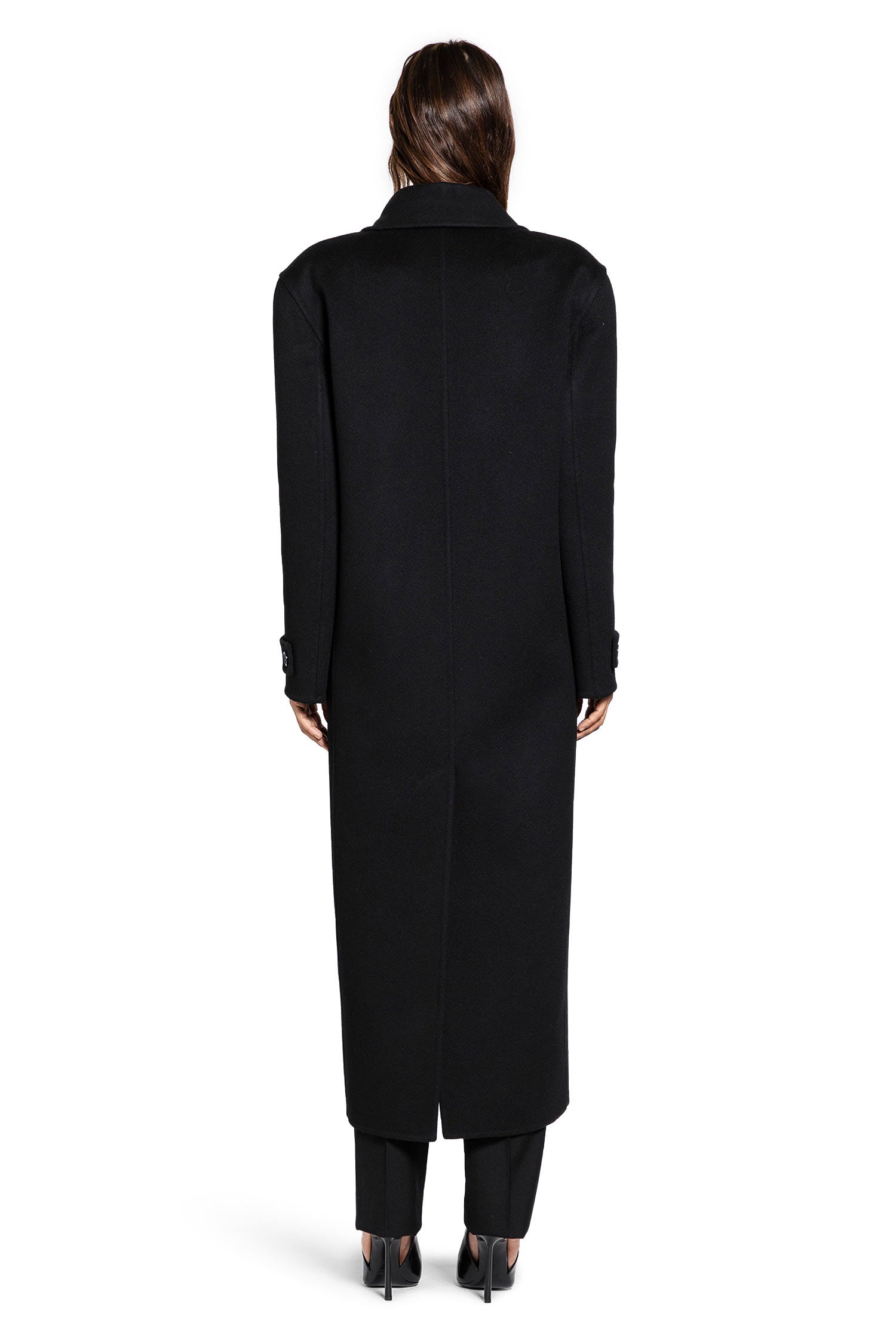 Long Coat in Brushed Cashmere and Wool