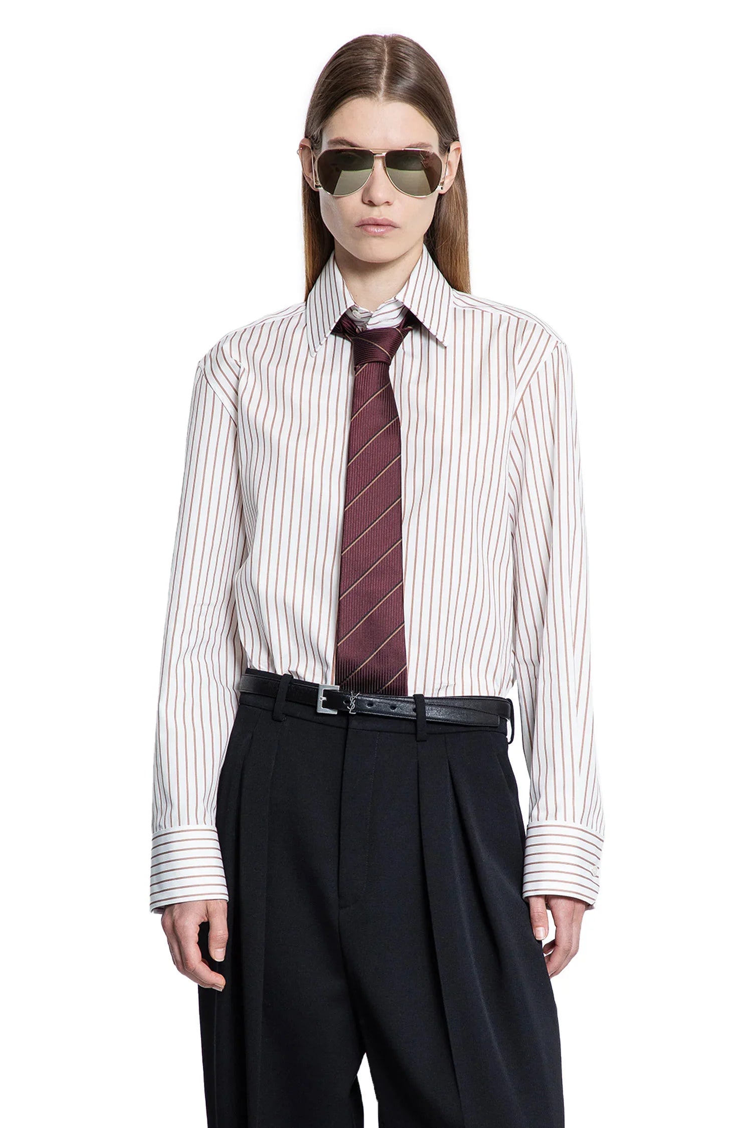 Shirt in Striped Cotton Poplin - Antonioli.eu