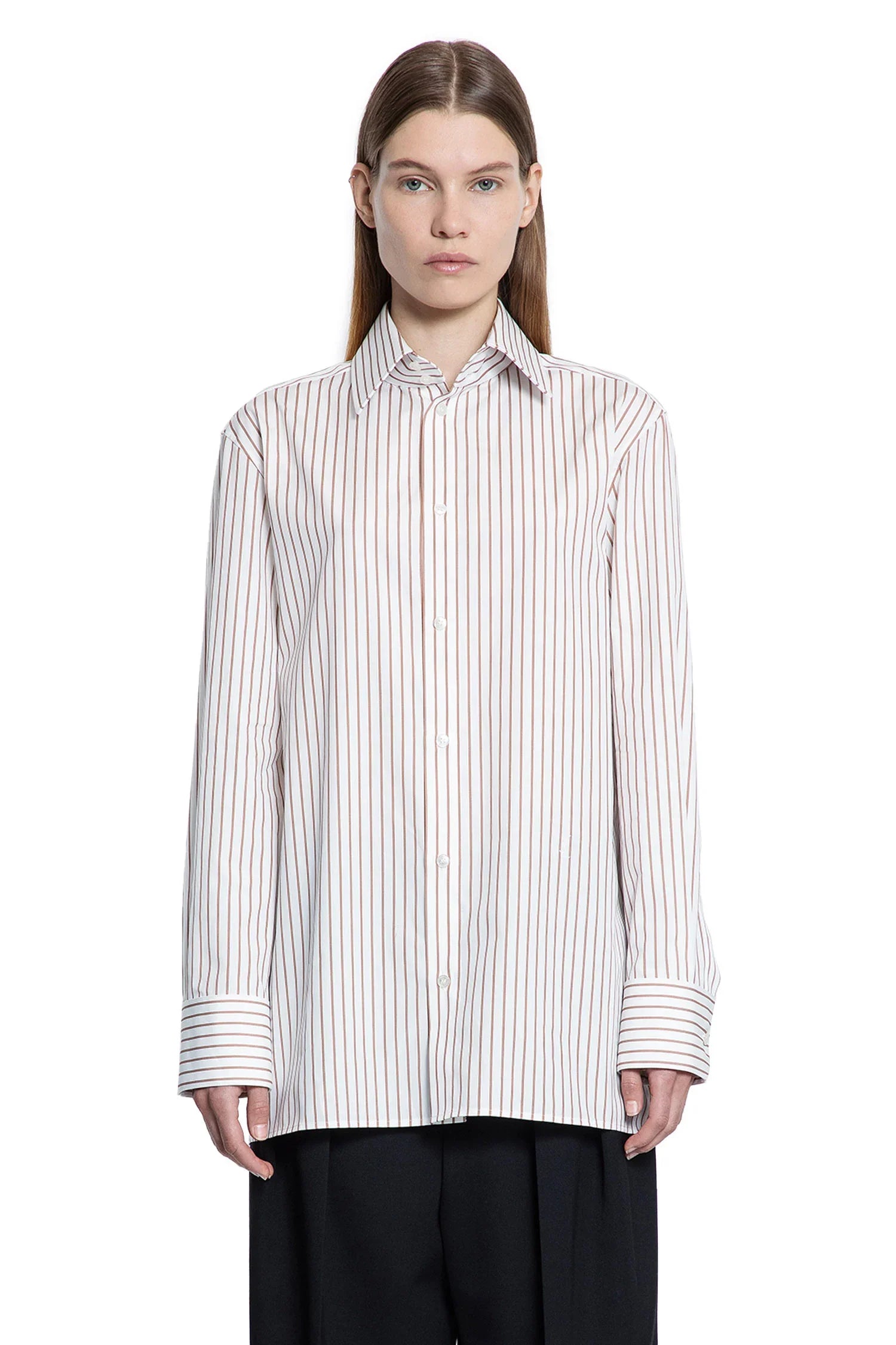 Shirt in Striped Cotton Poplin - Antonioli.eu