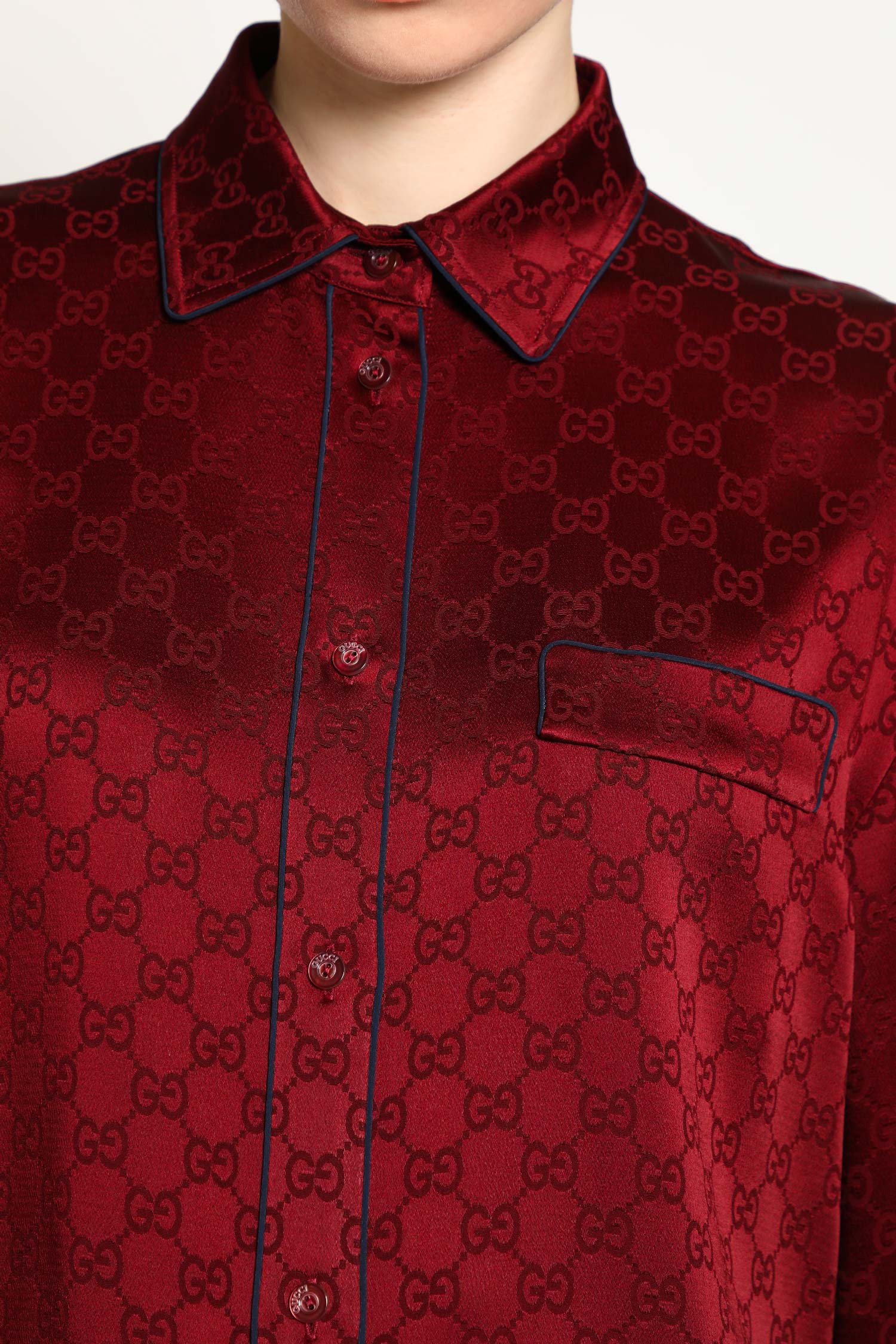 GG Monogram Shirt in Velvet