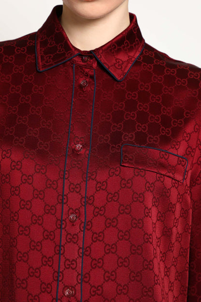 GG Monogram Shirt in Velvet