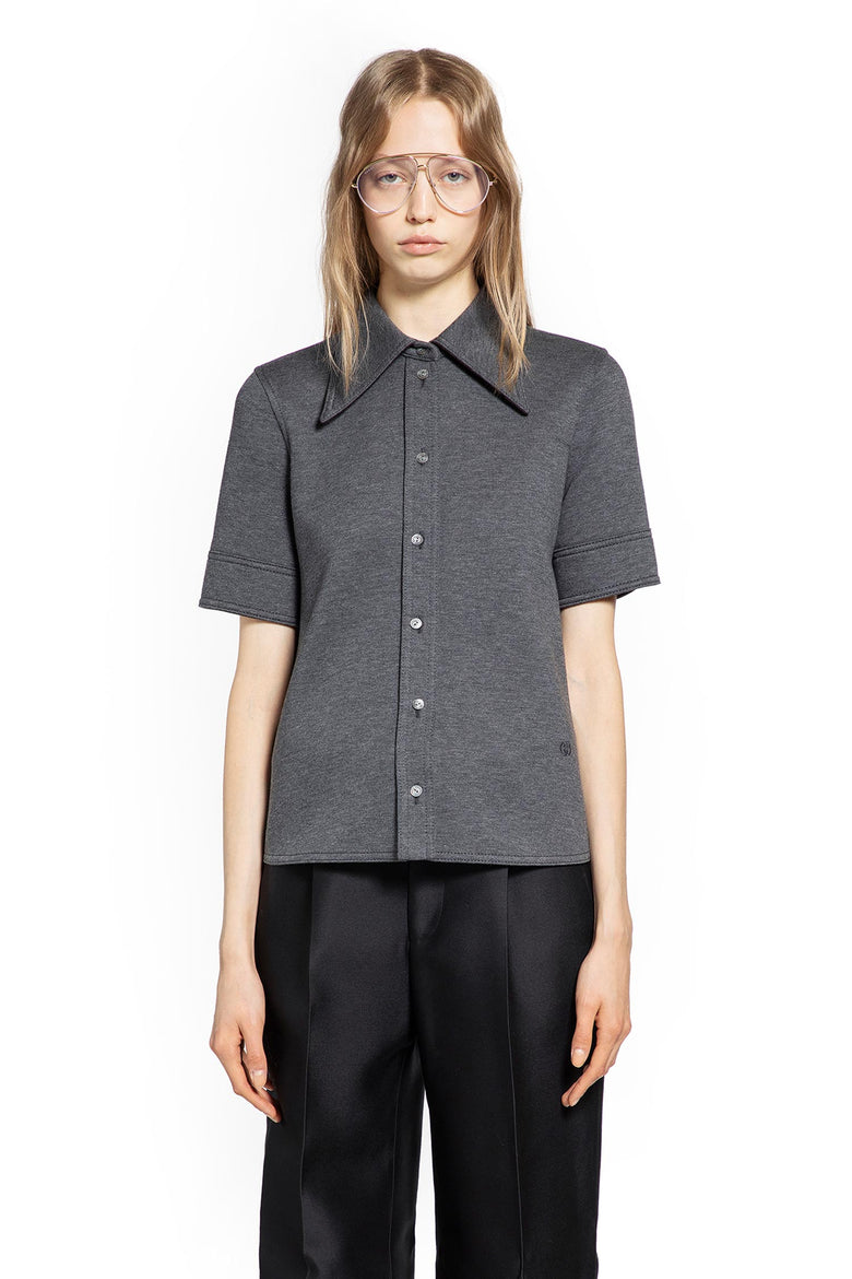 Wool Cotton Jersey Short Sleeve Shirt