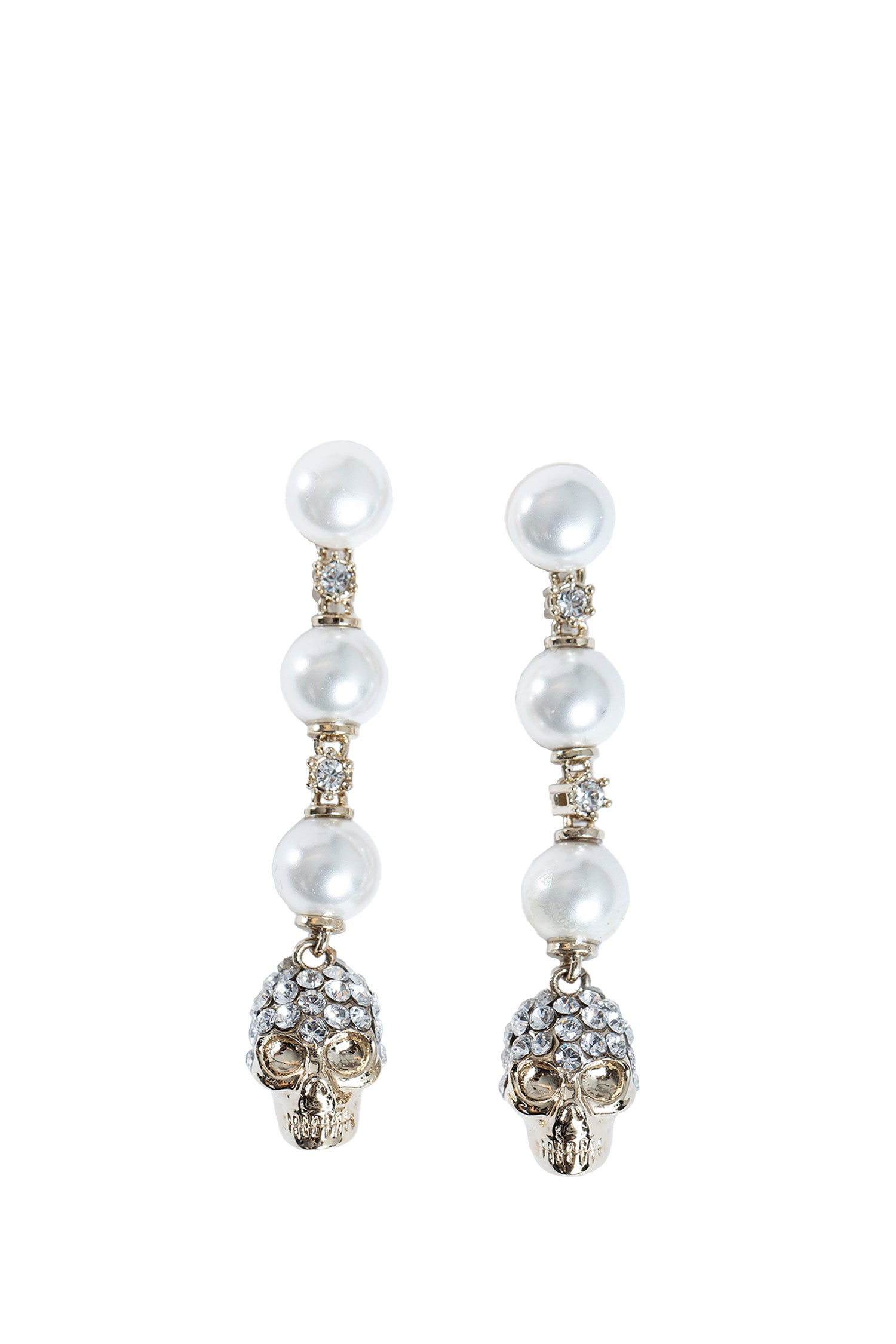 Skull and Pearl Earrings - Antonioli.eu