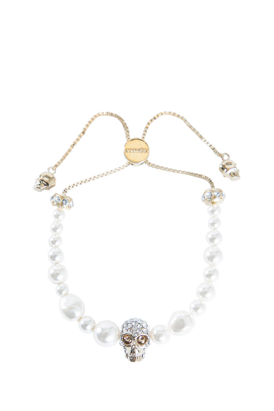 Skull and Pearl Friendship Bracelet - Antonioli.eu