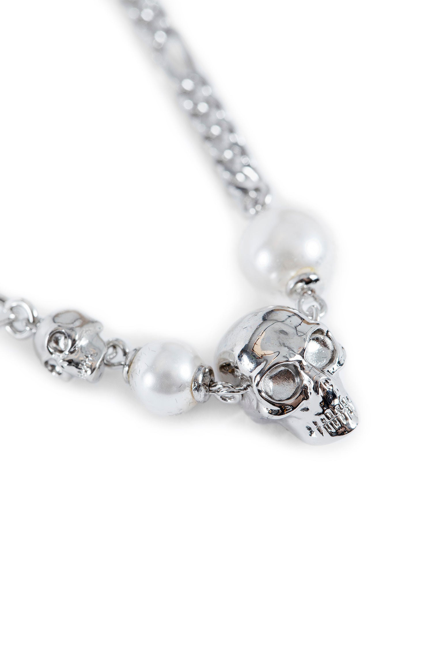 Skull and Pearl Necklace - Antonioli.eu