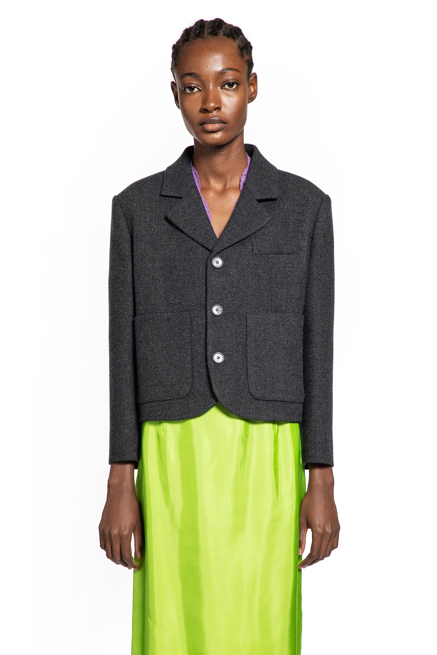 Cropped Wool Blazer