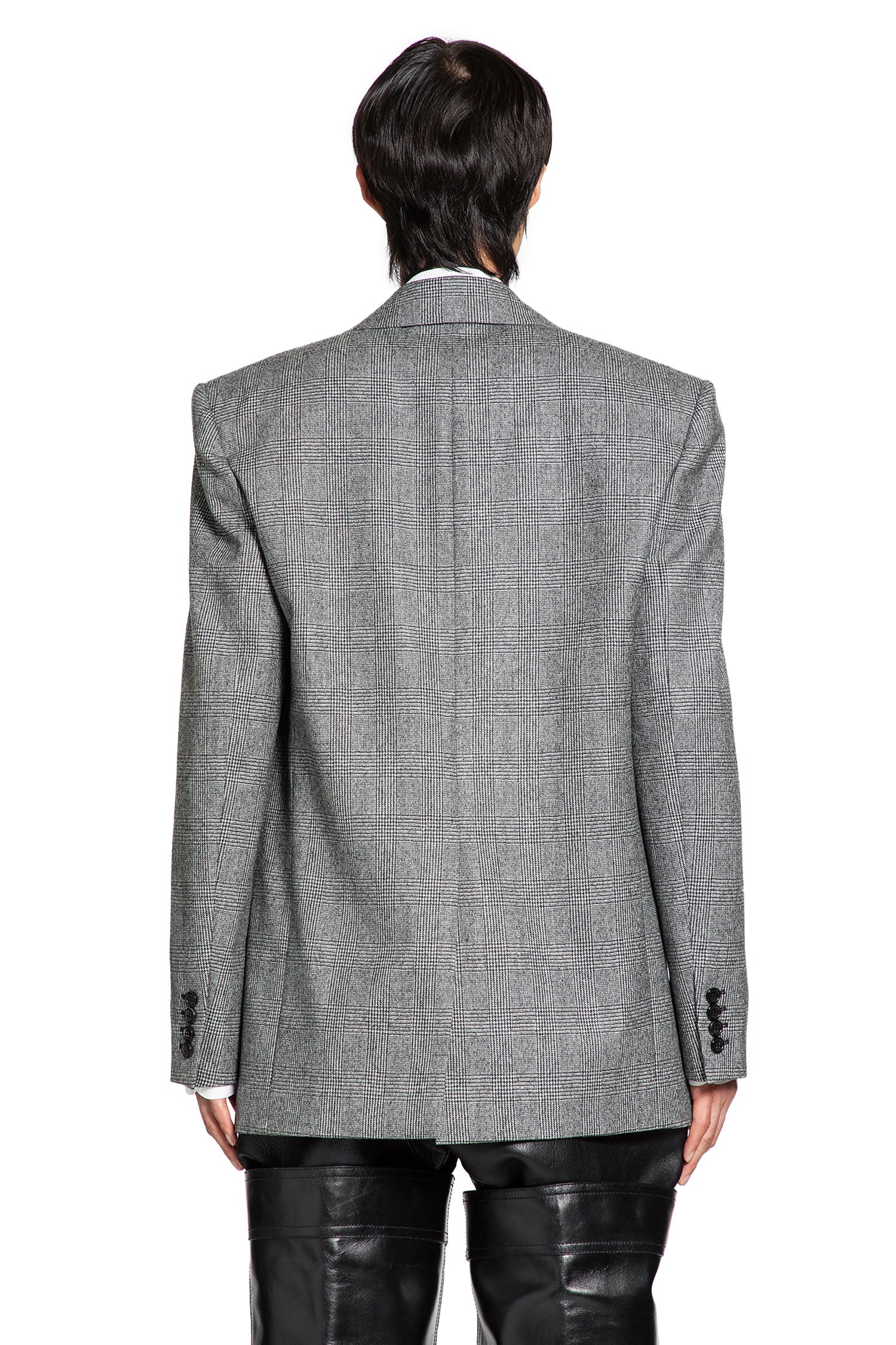 Blazer in Prince of Wales Wool Flannel