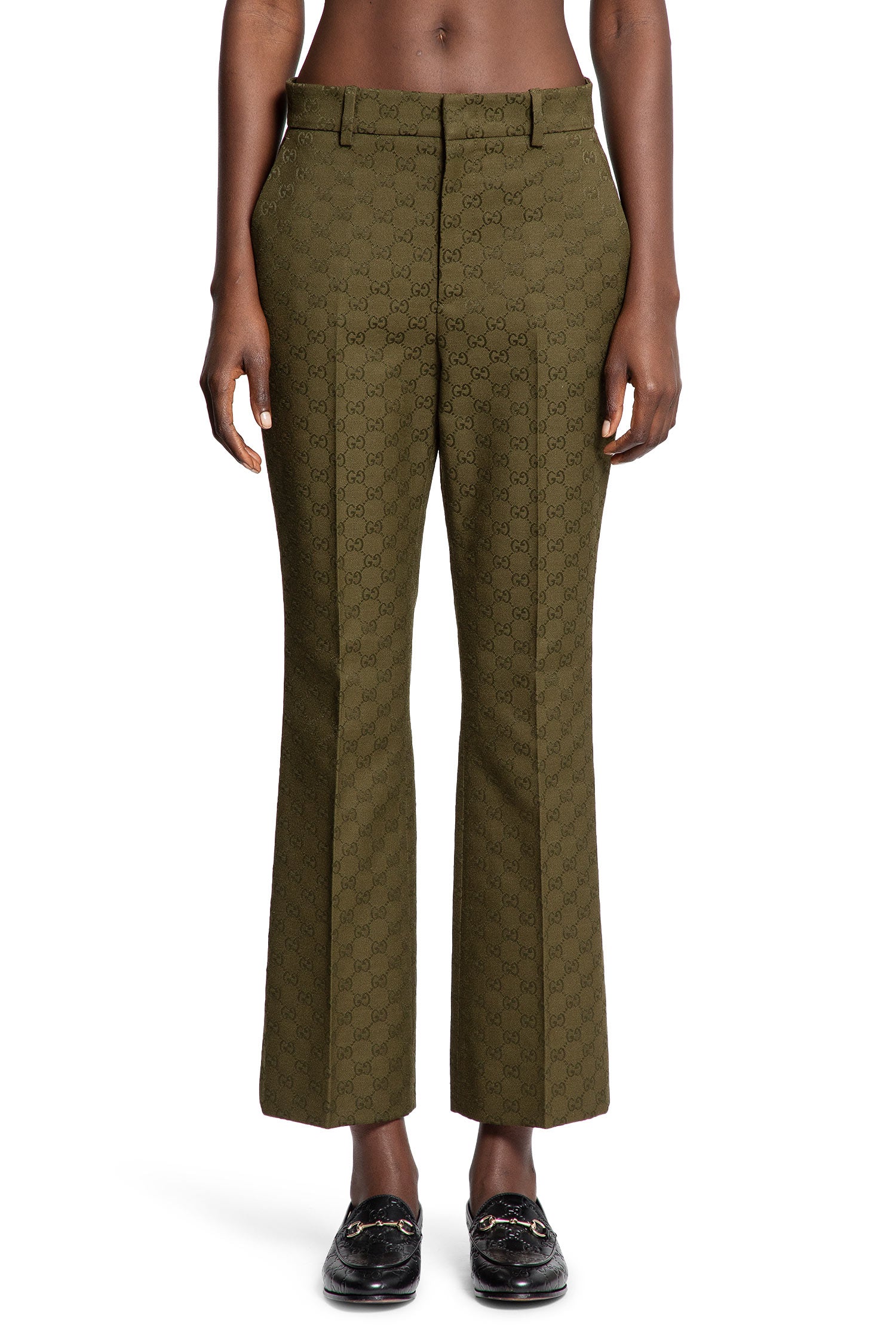 GG Canvas Flared Trousers