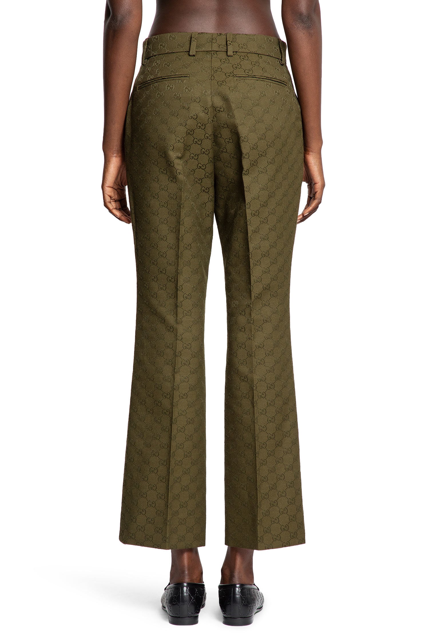 GG Canvas Flared Trousers
