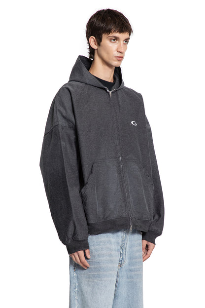 Trompe L'Oeil Hoodie in Cotton Denim - Antonioli.eu