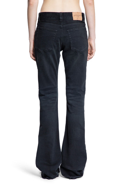 Slim Fit Bootcut Pants in Cotton Denim - Antonioli.eu