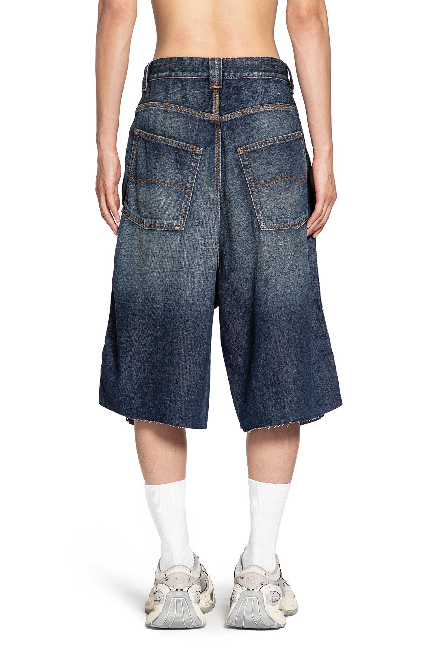 Loop Sports Icon Sticker Denim Shorts