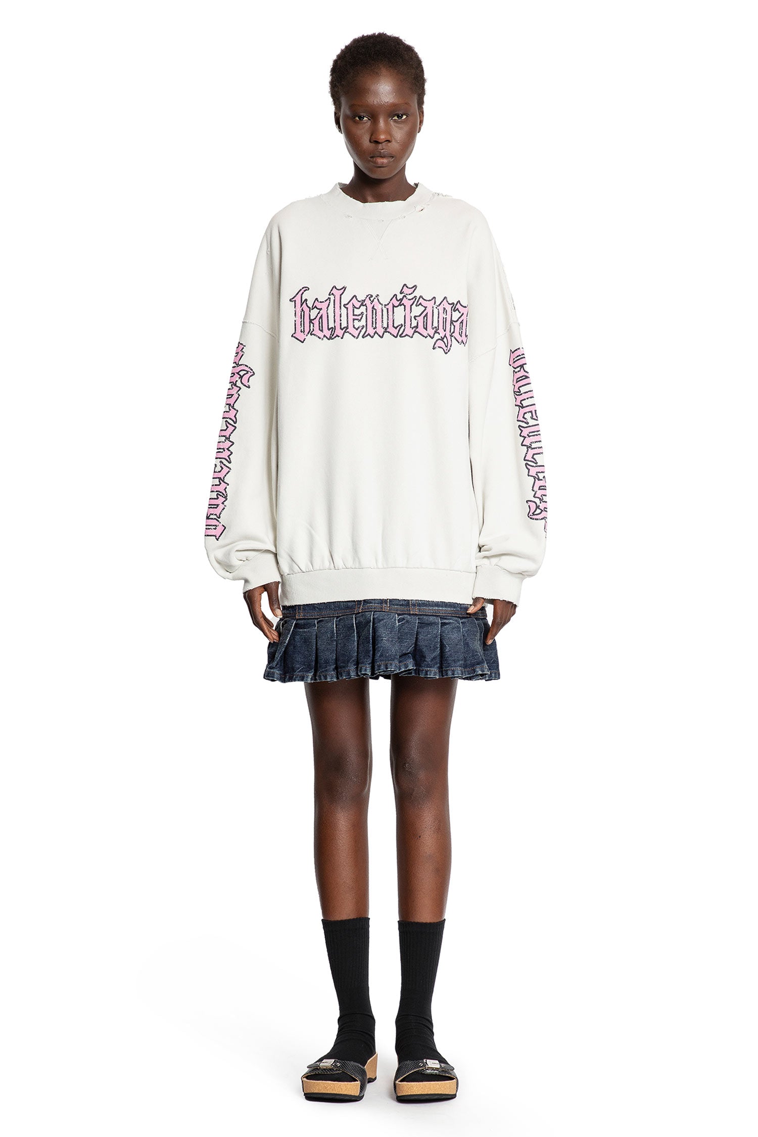 Hybrid Dress in Cotton Jersey and Denim - Antonioli.eu