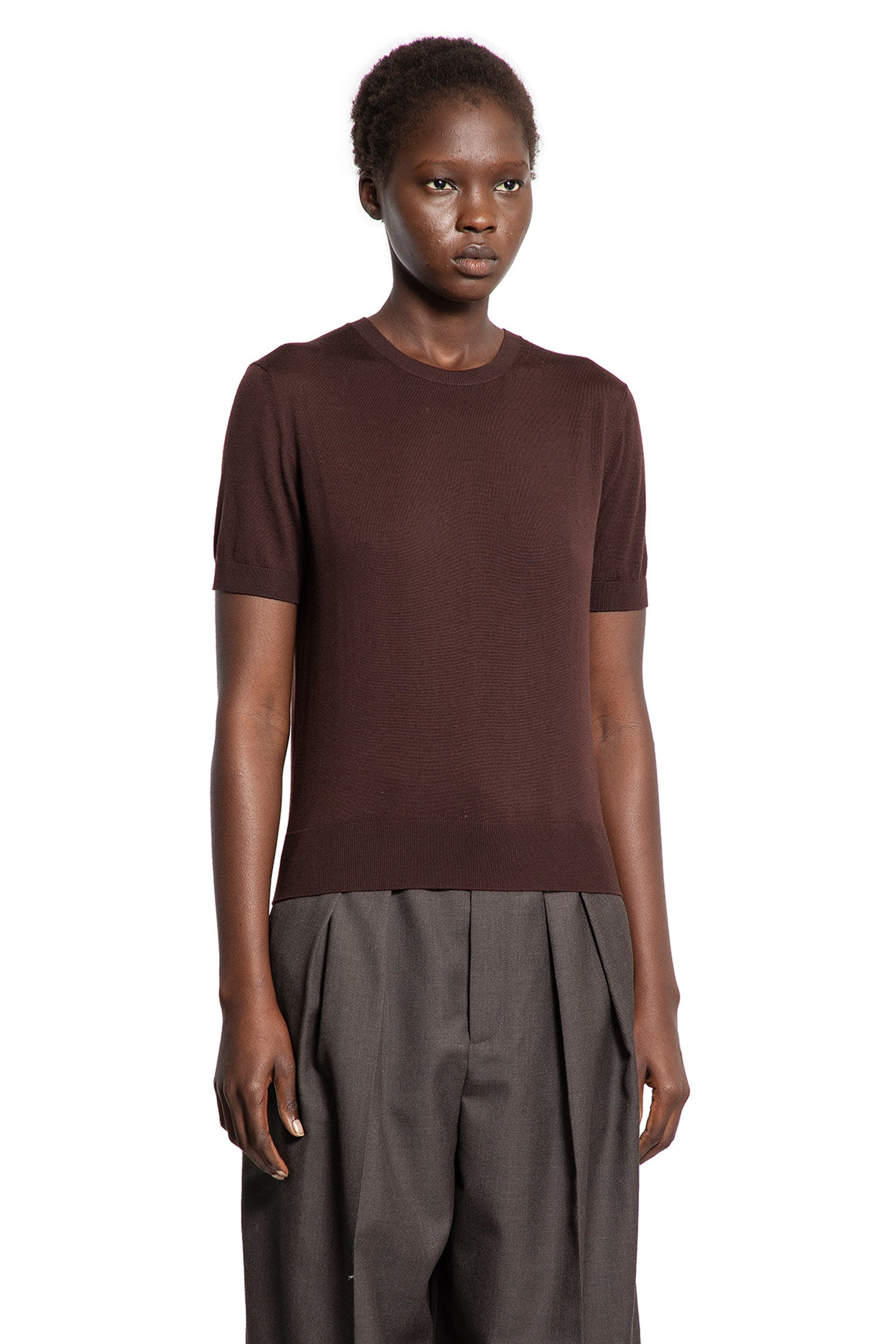 Short Sleeves Sweater in Wool - Antonioli.eu