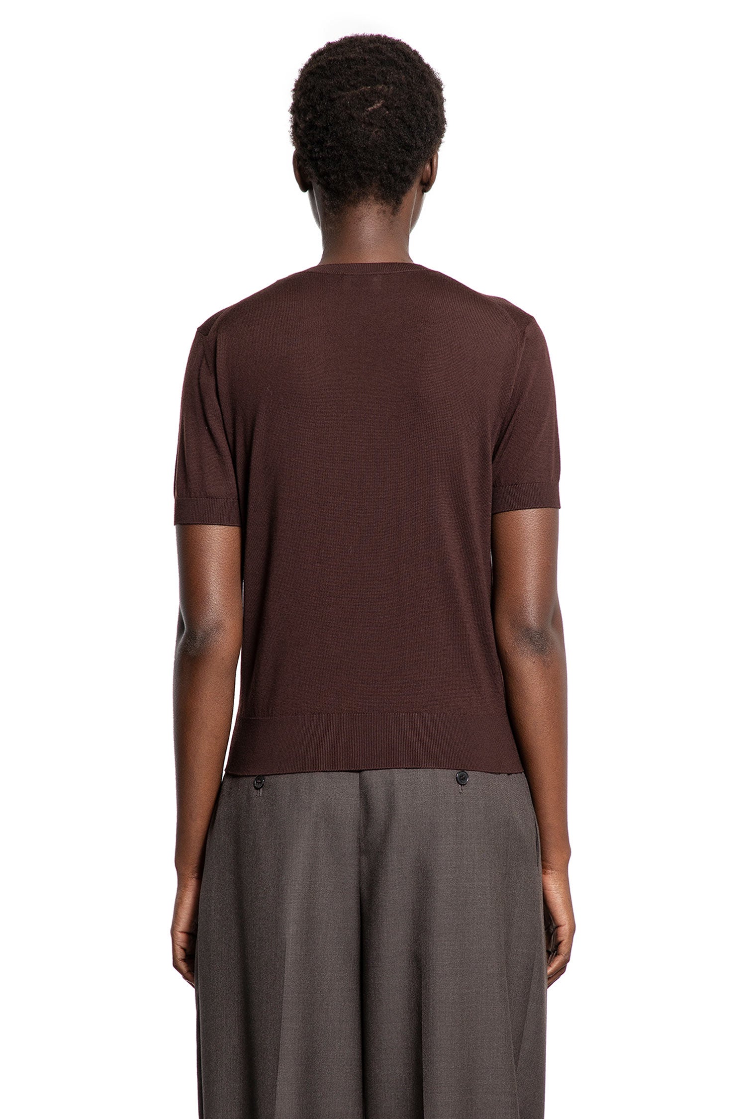 Short Sleeves Sweater in Wool - Antonioli.eu