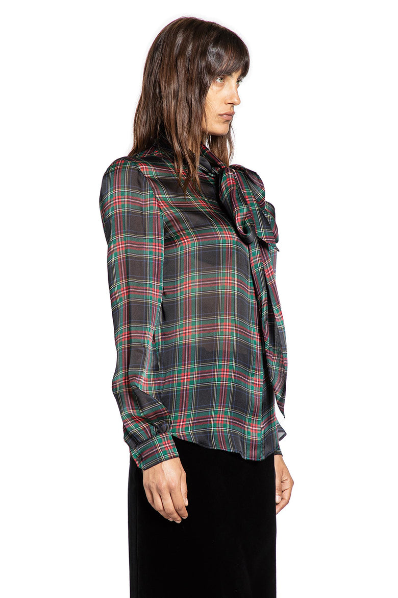 Lavallière Blouse in Silk Charmeuse - Antonioli.eu