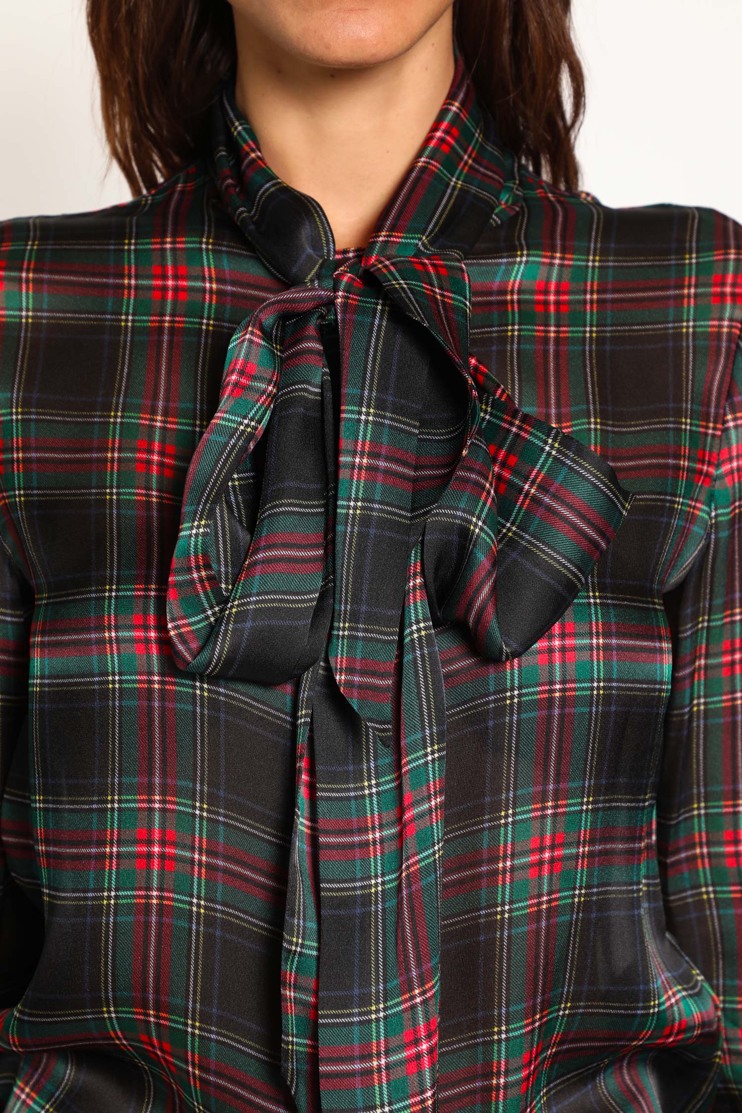 Lavallière Blouse in Silk Charmeuse - Antonioli.eu
